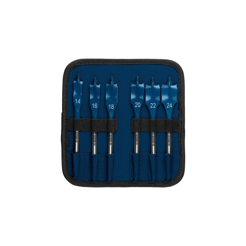 Bosch Expert Self Cut Speed Flachfräsbohrer-Satz, 6-teilig,Ø 14 - 24mm(Länge 152mm)