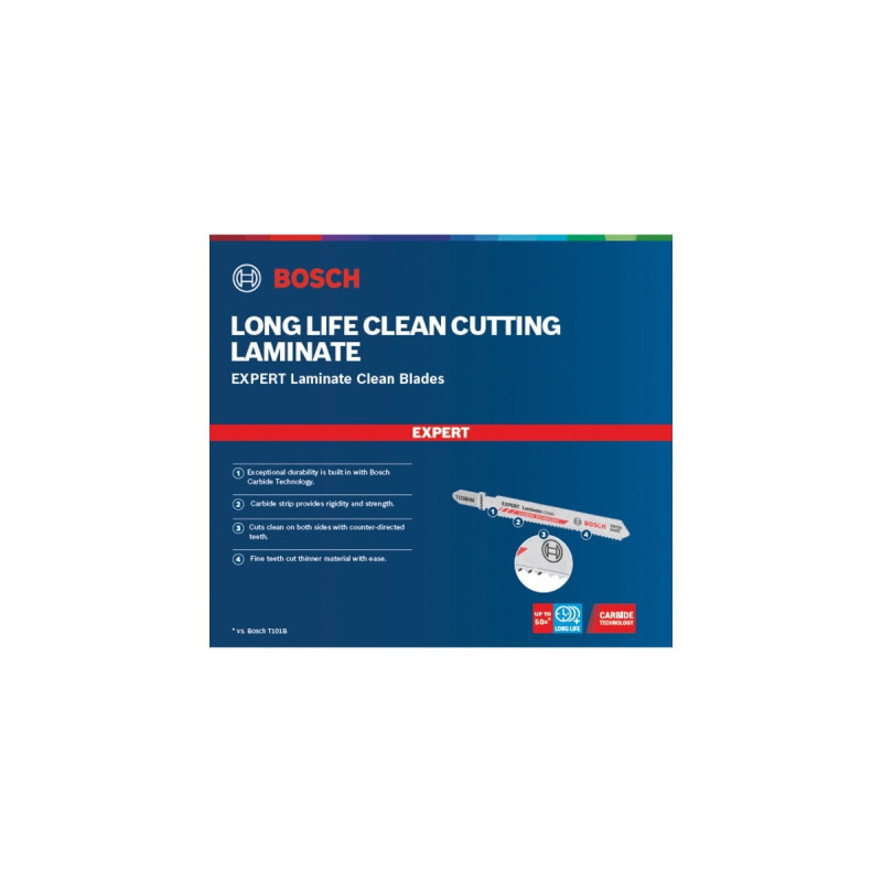 Bosch Expert Stichsägeblatt T 128 BHM 'Laminate Clean'(3 Stück)