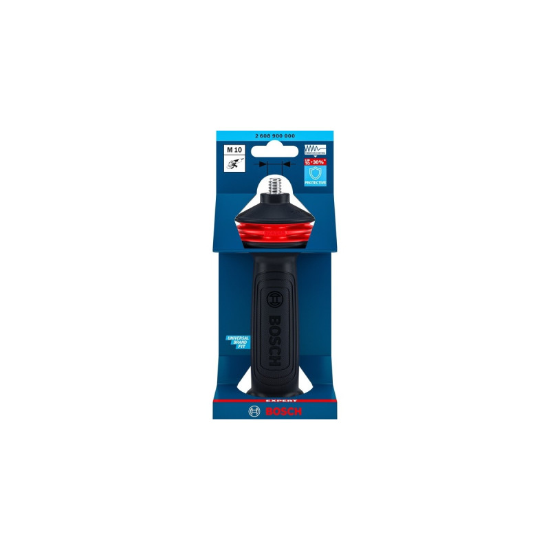 Bosch Expert Vibration Control Handgriff M10(schwarz/rot, für Winkelschleifer mit M10-Gewinde)