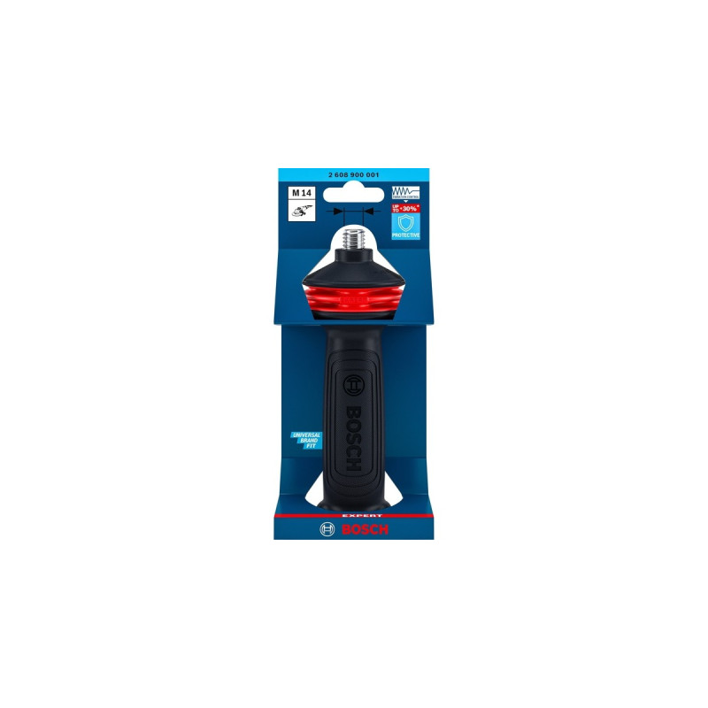 Bosch Expert Vibration Control Handgriff M14(schwarz/rot, für Winkelschleifer mit M14-Gewinde)