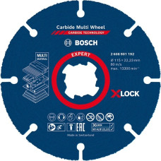 Bosch Expert X-LOCK Carbide MultiWheel Trennscheibe, Ø 115mm(Bohrung 22,23mm, gerade)