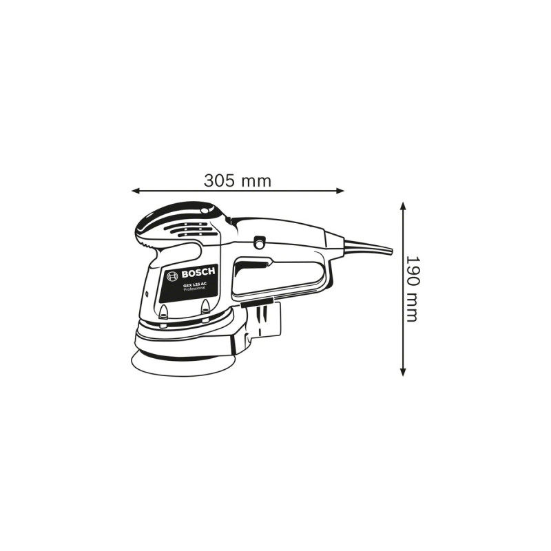 Bosch Exzenterschleifer GEX 34-125 Professional(blau/schwarz, 340 Watt)
