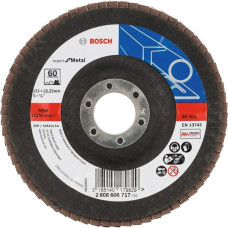 Bosch Fächerschleifscheibe X551 Expert for Metal, Ø 125mm, K60(Bohrung 22,23mm, abgewinkelt)