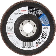 Bosch Fächerschleifscheibe X571 Best for Metal, Ø 125mm, K60(Bohrung 22,23mm, gerade)