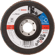 Bosch Fächerschleifscheibe X571 Best for Metal, Ø 125mm, K80(Bohrung 22,23mm, gerade)