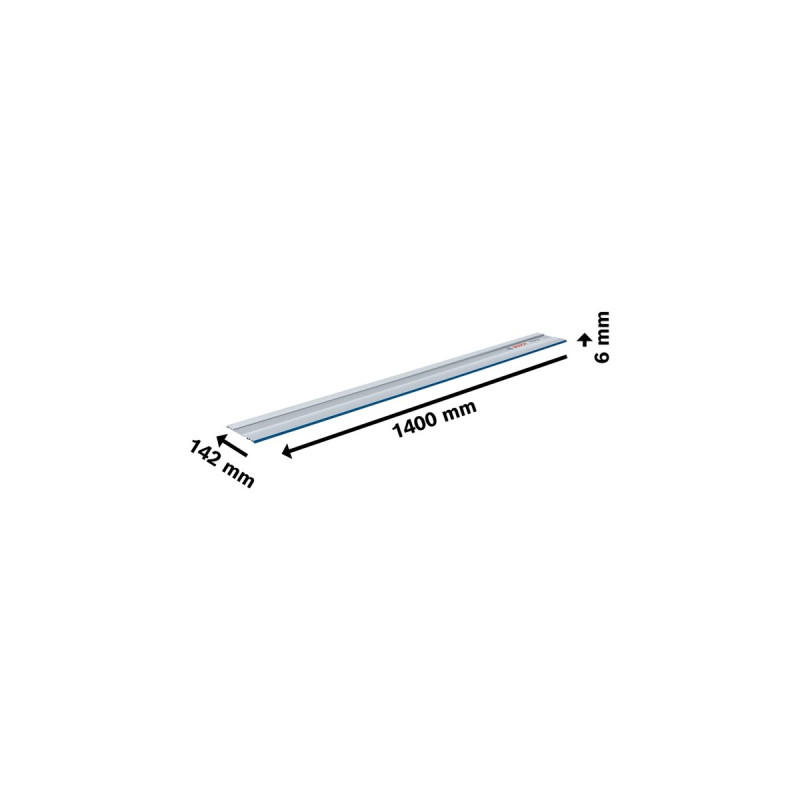 Bosch Führungsschienen-Set FSN 1400 Professional(aluminium, 2 Stück, 1.400mm, für Kreissägen, inkl. VEL, Tasche)