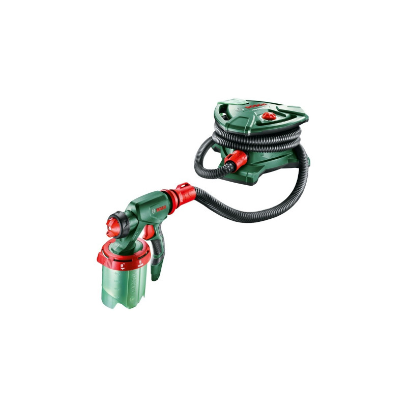 Bosch Farbsprühsystem PFS 5000 E, Sprühpistole(grün/schwarz, 1.200 Watt, Düse für Lackfarben + Düse für Wandfarbe)