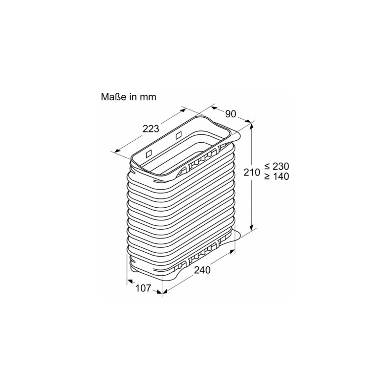 Bosch Flexmanschette HEZ9VDSS2, Verbindung(schwarz, weiblich)