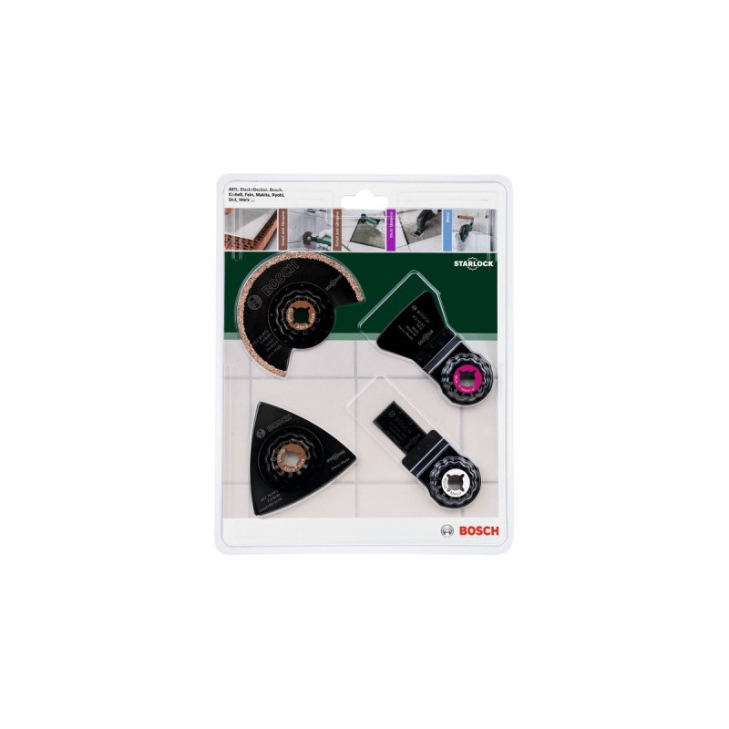 Bosch Fliesen-Set, 4-teilig, Sägeblatt-Satz