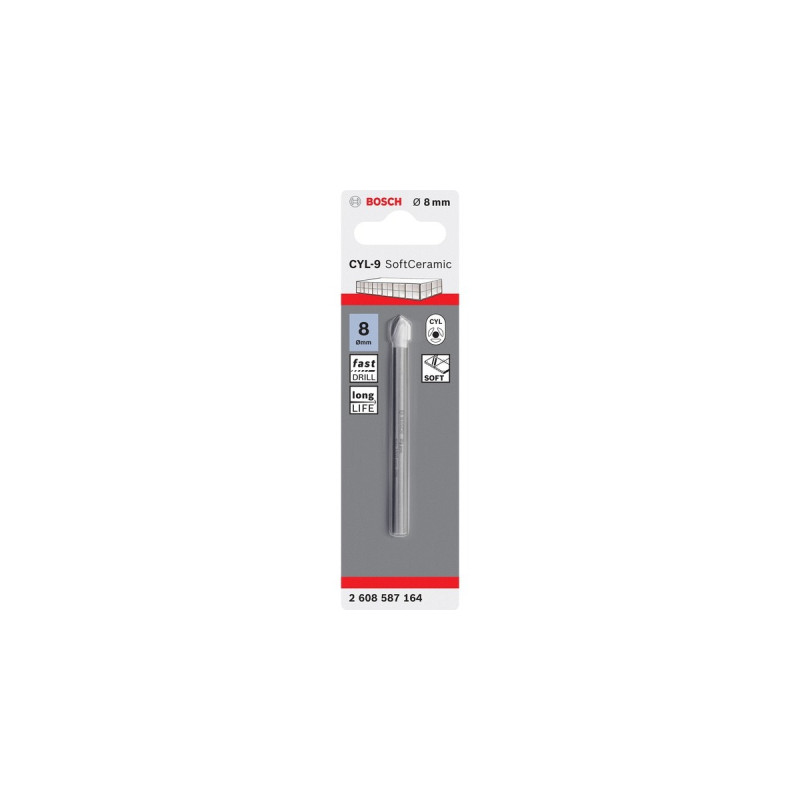 Bosch Fliesenbohrer CYL-9 SoftCeramic, Ø 8mm(Länge 80mm)