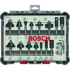 Bosch Fräser-Set, 15-teilig(1/4"-Schaft)