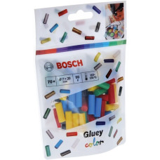 Bosch Gluey-Klebesticks, Farb-Mix, Ø 7mm x 20mm, Kleber(mehrfarbig, 70 Stück, für Gluey Pen)