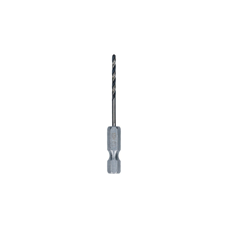 Bosch HSS-Spiralbohrer PointTeQ Hex, Ø 2mm(10 Stück, Arbeitslänge 24mm)