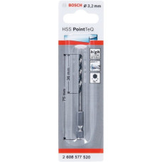 Bosch HSS-Spiralbohrer PointTeQ Hex, Ø 3,2mm(Arbeitslänge 36mm)