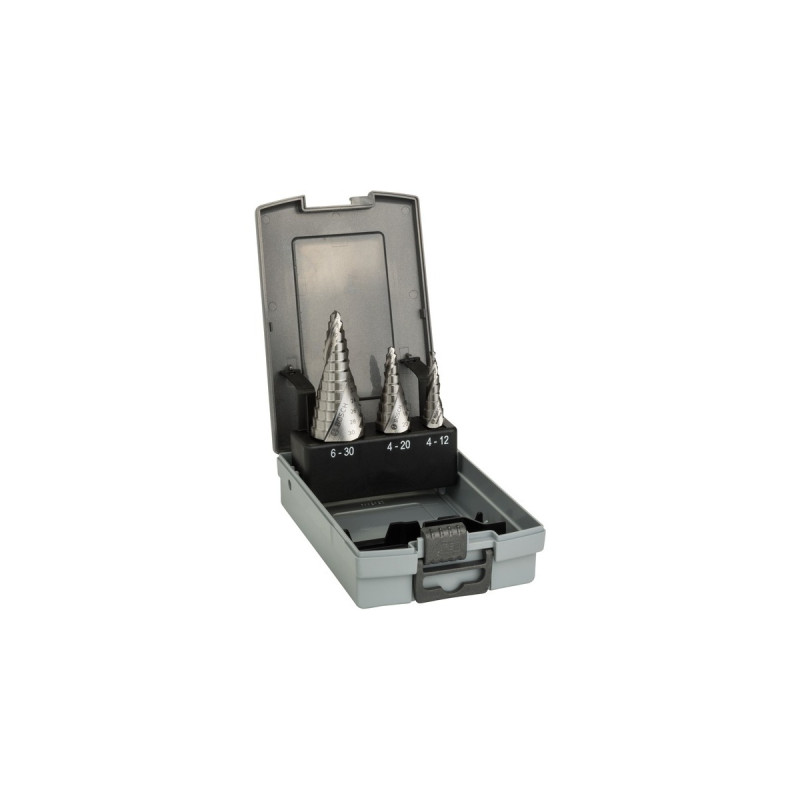 Bosch HSS-Stufenbohrer-Satz, Ø 4mm - Ø 30mm(3-teilig)