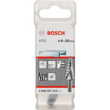 Bosch HSS-Stufenbohrer, Ø 4mm - Ø 20mm(9 Stufen, mit Spiralnut)
