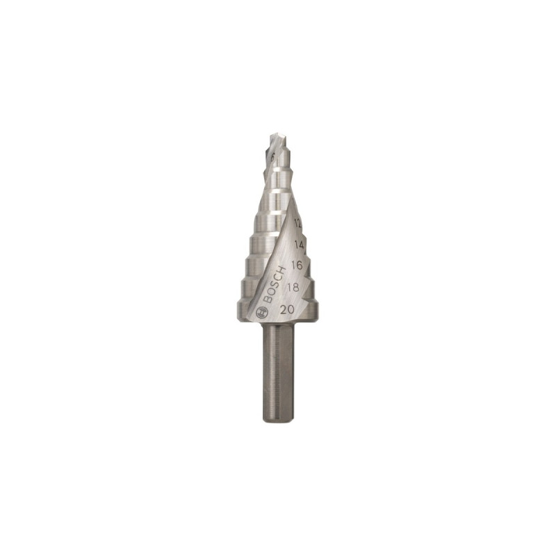 Bosch HSS-Stufenbohrer, Ø 4mm - Ø 20mm(9 Stufen, mit Spiralnut)