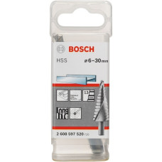 Bosch HSS-Stufenbohrer, Ø 6mm - Ø 30mm(13 Stufen, mit Spiralnut)