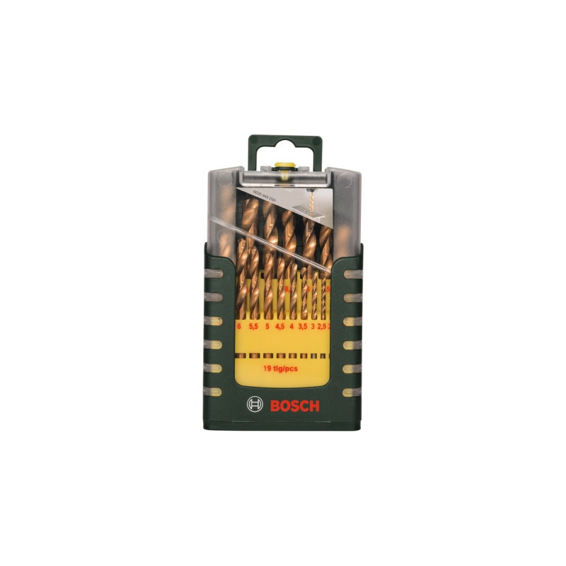 Bosch HSS-TiN-Metallbohrer-Satz, 19-teilig(grün)