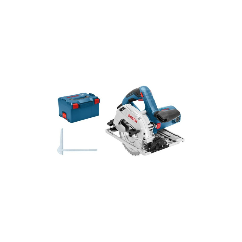 Bosch Handkreissäge GKS 55+ GCE Professional(blau, 1.350 Watt, in L-BOXX 238)