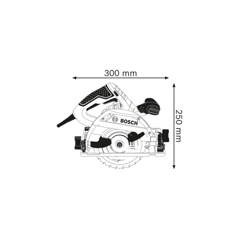 Bosch Handkreissäge GKS 55+ GCE Professional(blau, 1.350 Watt, in L-BOXX 238)