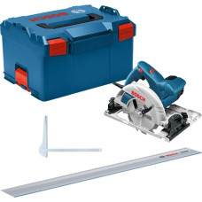 Bosch Handkreissäge GKS 55+ GCE Professional(blau, 1.350 Watt, L-BOXX, Führungsschiene FSN 1400)