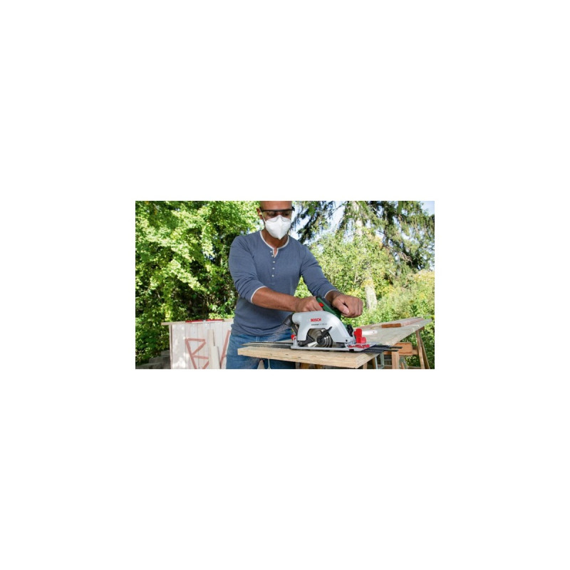 Bosch Handkreissäge UniversalCirc 18V-53, 18Volt(grün/schwarz, Li-Ionen Akku 2,5Ah, POWER FOR ALL ALLIANCE, Outlet)