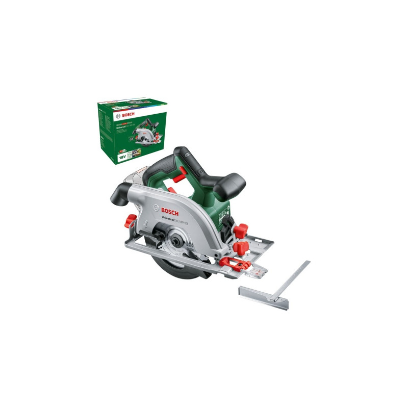 Bosch Handkreissäge UniversalCirc 18V-53 solo, 18Volt(grün/schwarz, ohne Akku und Ladegerät, POWER FOR ALL ALLIANCE)