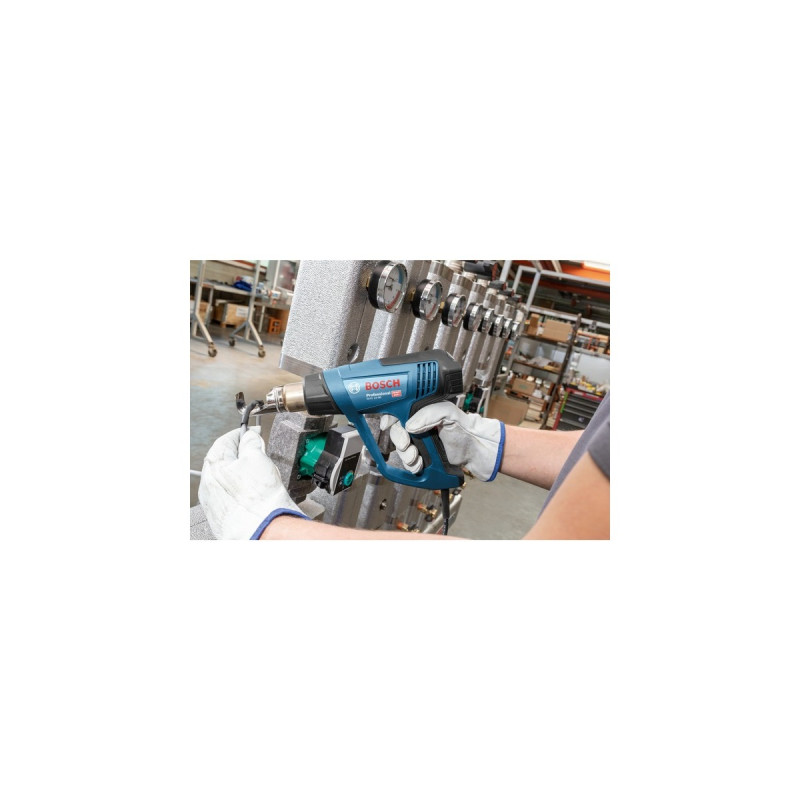 Bosch Heißluftgebläse GHG 23-66 Kit Professional + 2-teilges Zubehör(blau/schwarz, 2.300 Watt)