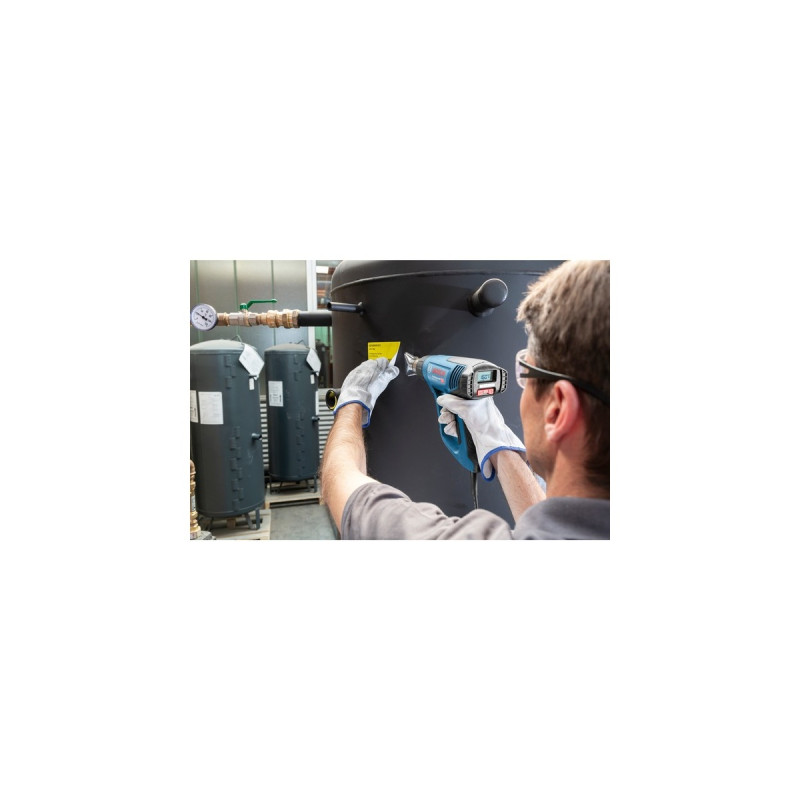 Bosch Heißluftgebläse GHG 23-66 Kit Professional + 2-teilges Zubehör(blau/schwarz, 2.300 Watt)