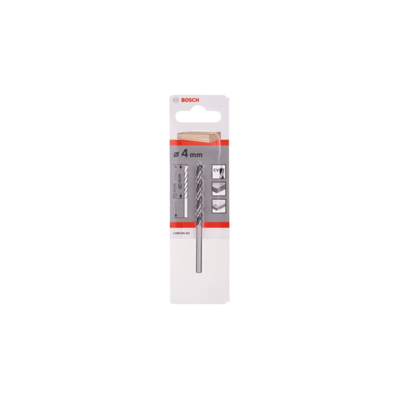 Bosch Holzspiralbohrer Standard, Ø 4mm(Arbeitslänge 43mm)