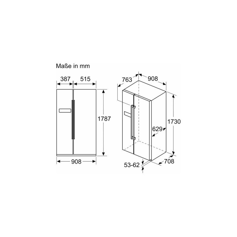 Bosch KAI93VBFP Serie 6, Side-by-Side(schwarz/grau)
