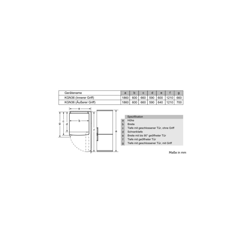 Bosch KGN36NWEA Serie | 2, Kühl-/Gefrierkombination(weiß)