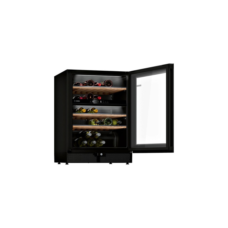 Bosch KWK16ABGB Serie 6, Weinkühlschrank(schwarz, 2 Temperaturzonen)