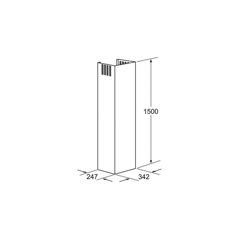Bosch Kaminverlängerung DHZ1233(edelstahl, 1500 mm)