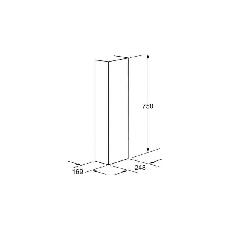Bosch Kaminverlängerung DHZ1234(edelstahl, 750 mm)