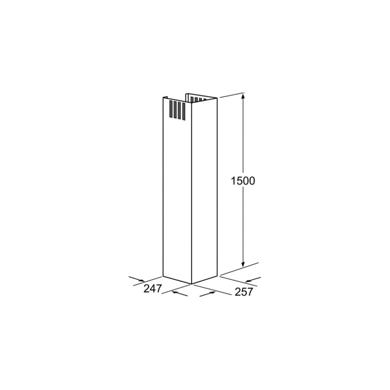 Bosch Kaminverlängerung DHZ1235(edelstahl, 1500 mm)