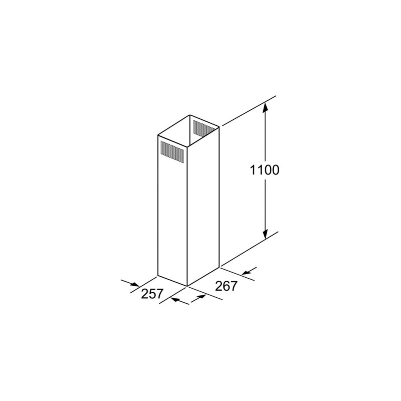 Bosch Kaminverlängerung DHZ1245(edelstahl, 1100 mm)