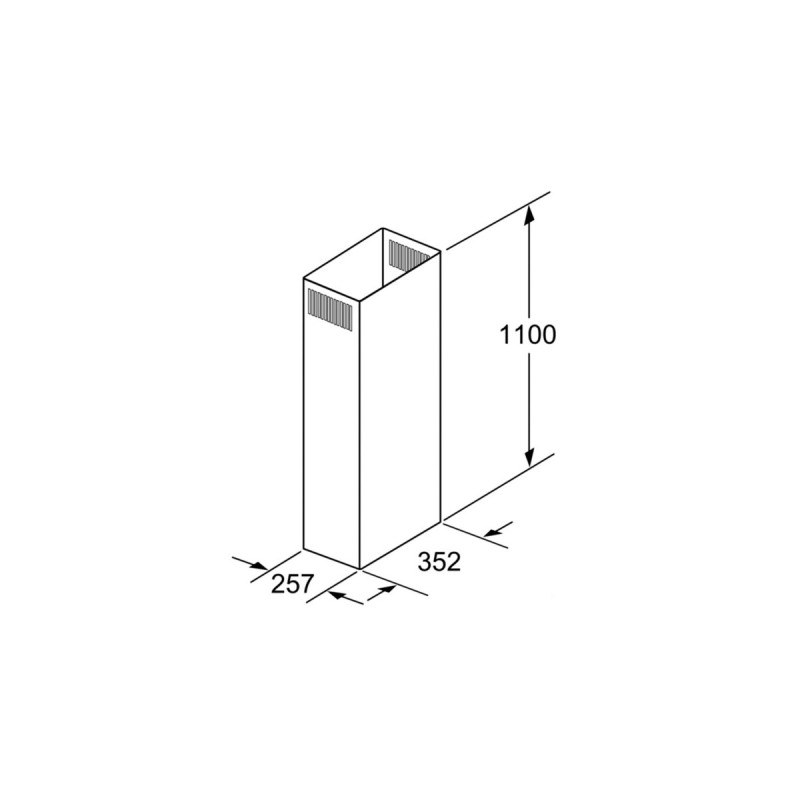 Bosch Kaminverlängerung DHZ1246(edelstahl, 1100 mm)