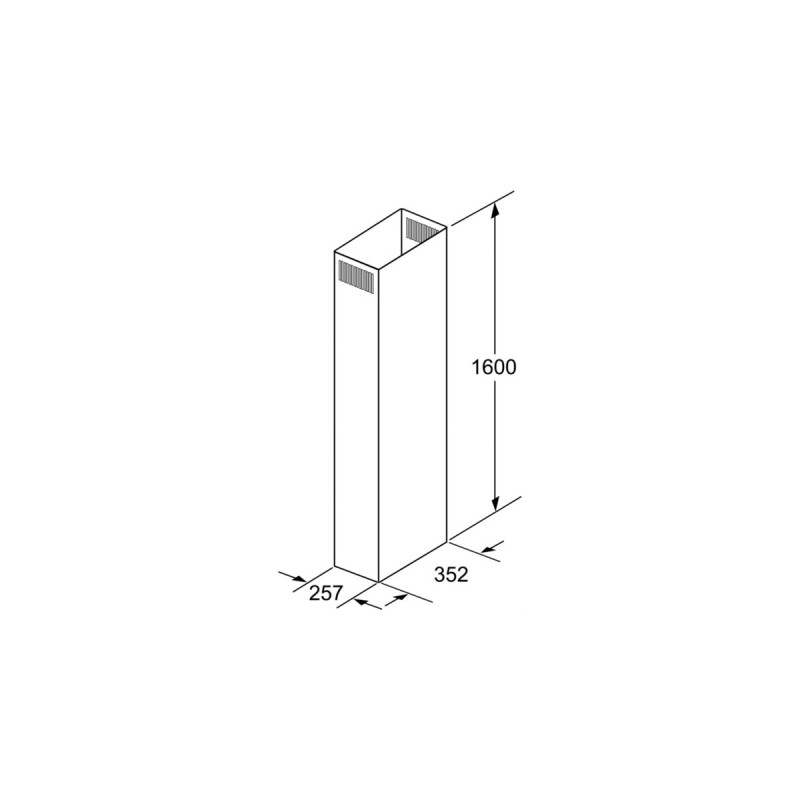 Bosch Kaminverlängerung DHZ1256(edelstahl, 1600 mm)