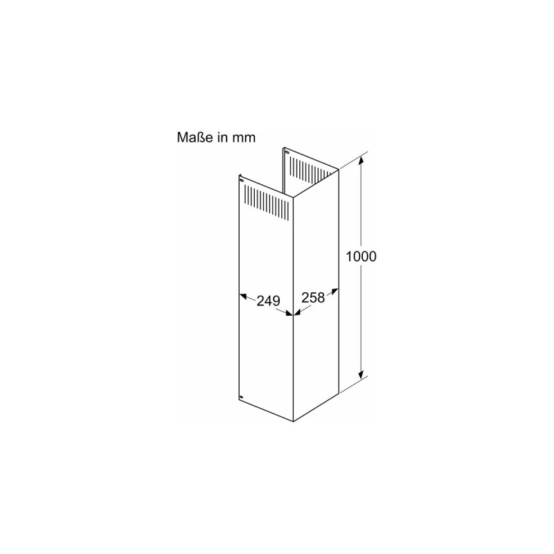 Bosch Kaminverlängerung DWZ0FB5K0(edelstahl, 1000 mm)