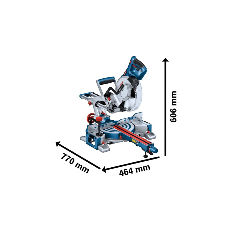 Bosch Kapp-und Gehrungssäge GCM 305-216 D(blau, 1.200 Watt)