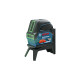 Bosch Kombilaser GCL 2-15 G, Kreuzlinienlaser(blau/schwarz, mit grünen Laserlinien, roten Lotpunkten)