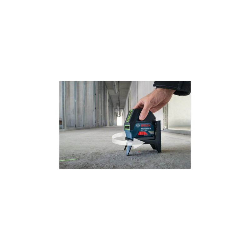 Bosch Kombilaser GCL 2-15 G, Kreuzlinienlaser(blau/schwarz, mit grünen Laserlinien, roten Lotpunkten)