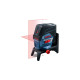 Bosch Kombilaser GCL 2-50 C Professional + RM2 (LBR), Kreuzlinienlaser(blau/schwarz, rote Laserlinien, mit Halterung)