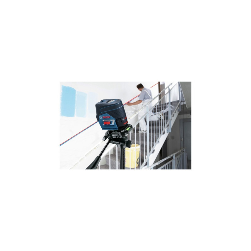 Bosch Kombilaser GCL 2-50 C Professional + RM2 + BT150, Kreuzlinienlaser(blau/schwarz, rote Laserlinien, mit Halterung und Stativ)