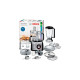 Bosch Kompakt-Küchenmaschine MultiTalent 8(schwarz/edelstahl (gebürstet), 1.250 Watt)