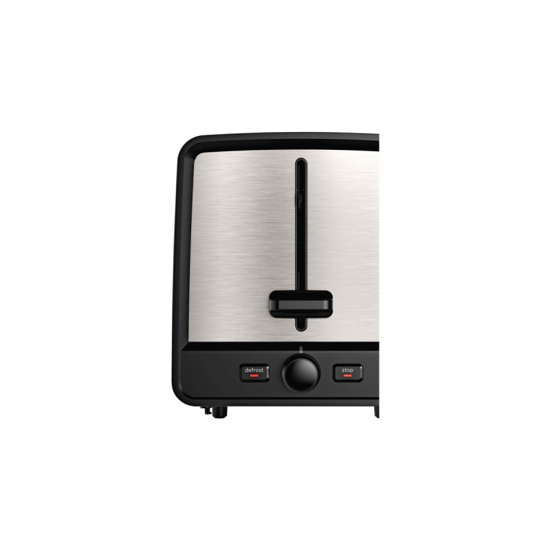 Bosch Kompakt-Toaster DesignLine TAT5P420DE(edelstahl/schwarz, 970 Watt, für 2 Scheiben Toast)