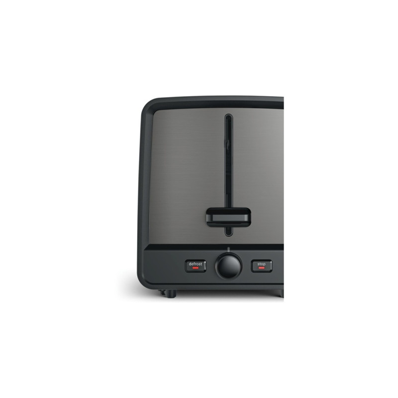 Bosch Kompakt-Toaster DesignLine TAT5P425DE(grau/schwarz, 970 Watt, für 2 Scheiben Toast)