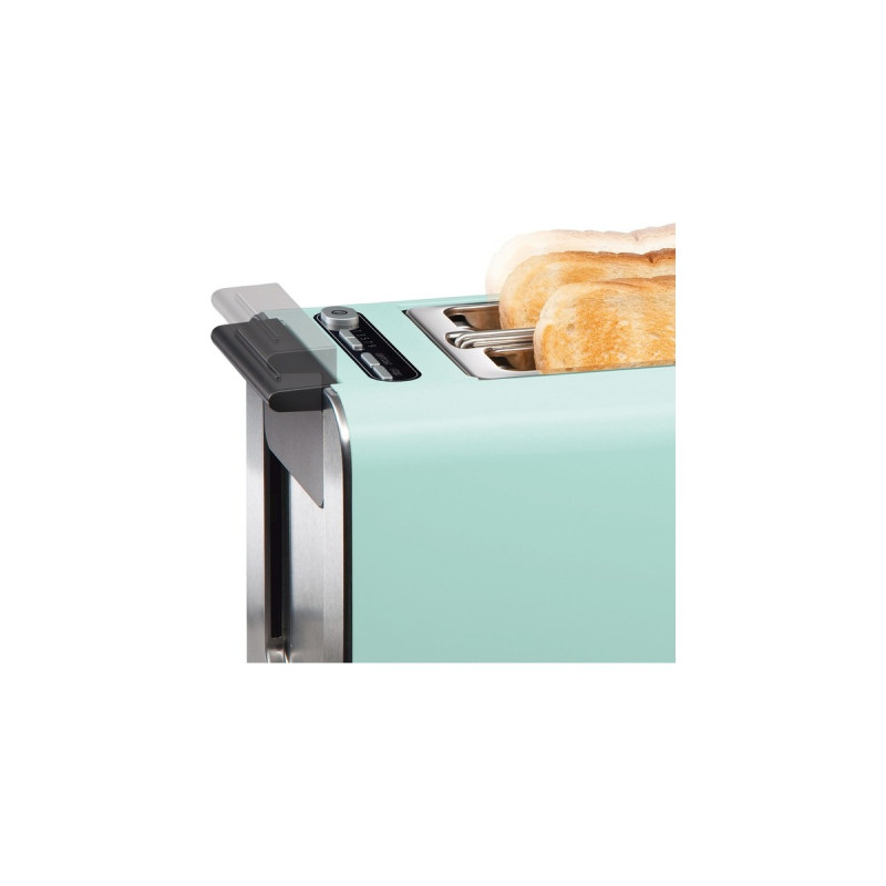 Bosch Kompakt-Toaster Styline TAT8612(türkis/silber, 860 Watt, für 2 Scheiben Toast)